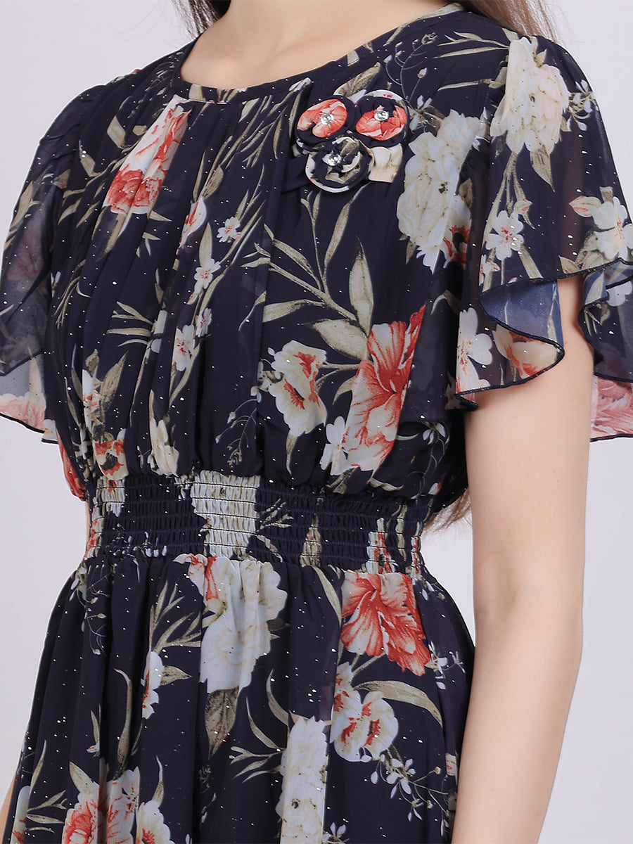 Floral Print Long Dress