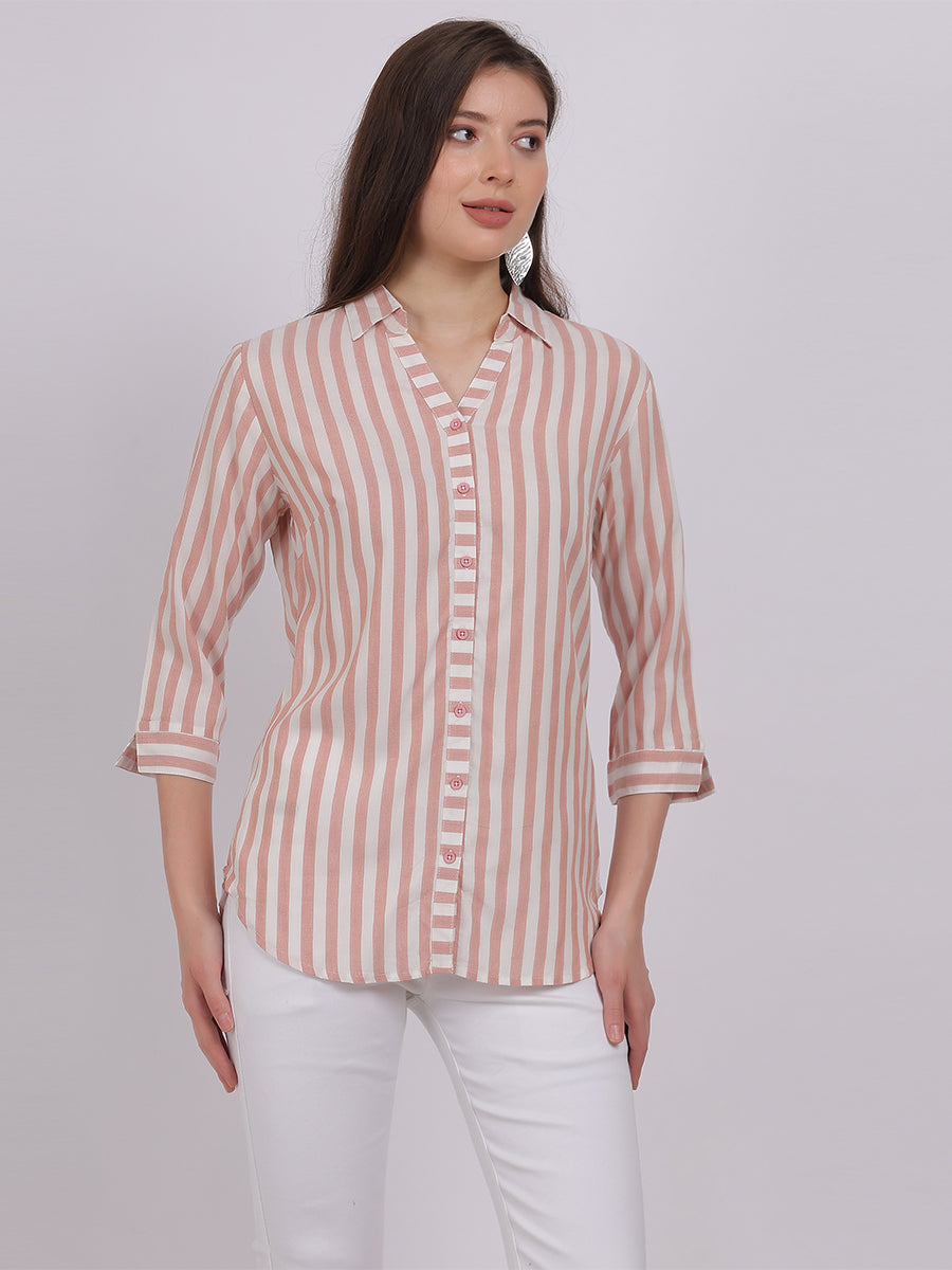 Stripe Print Formal Shirt