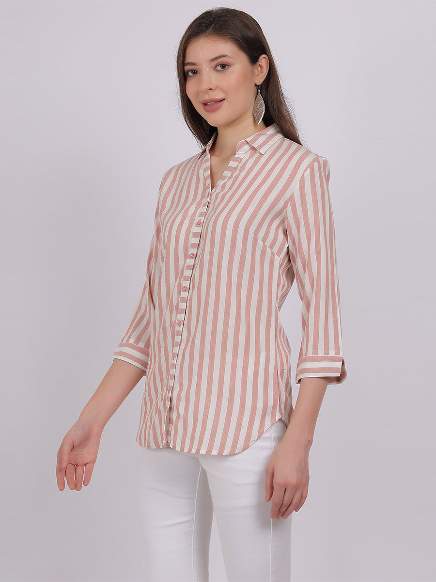 Stripe Print Formal Shirt