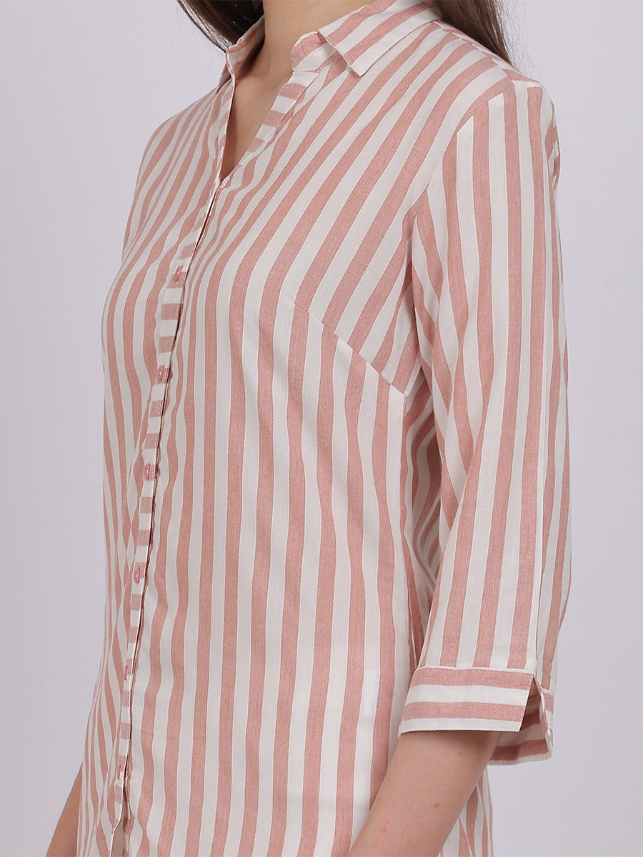Stripe Print Formal Shirt