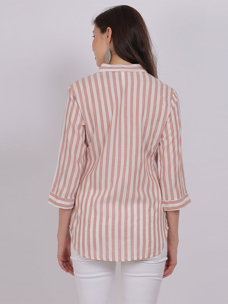 Stripe Print Formal Shirt