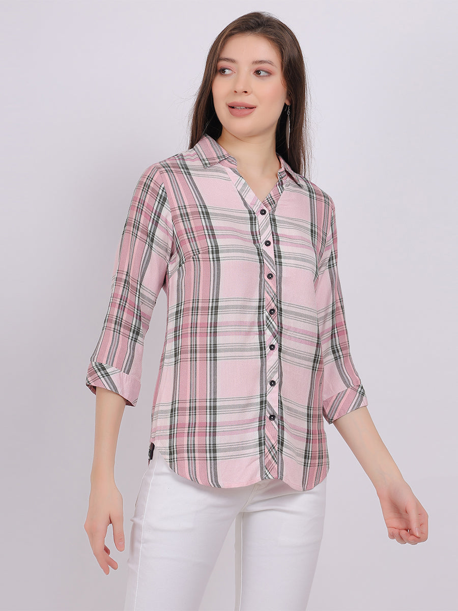 Check Print Formal Shirt