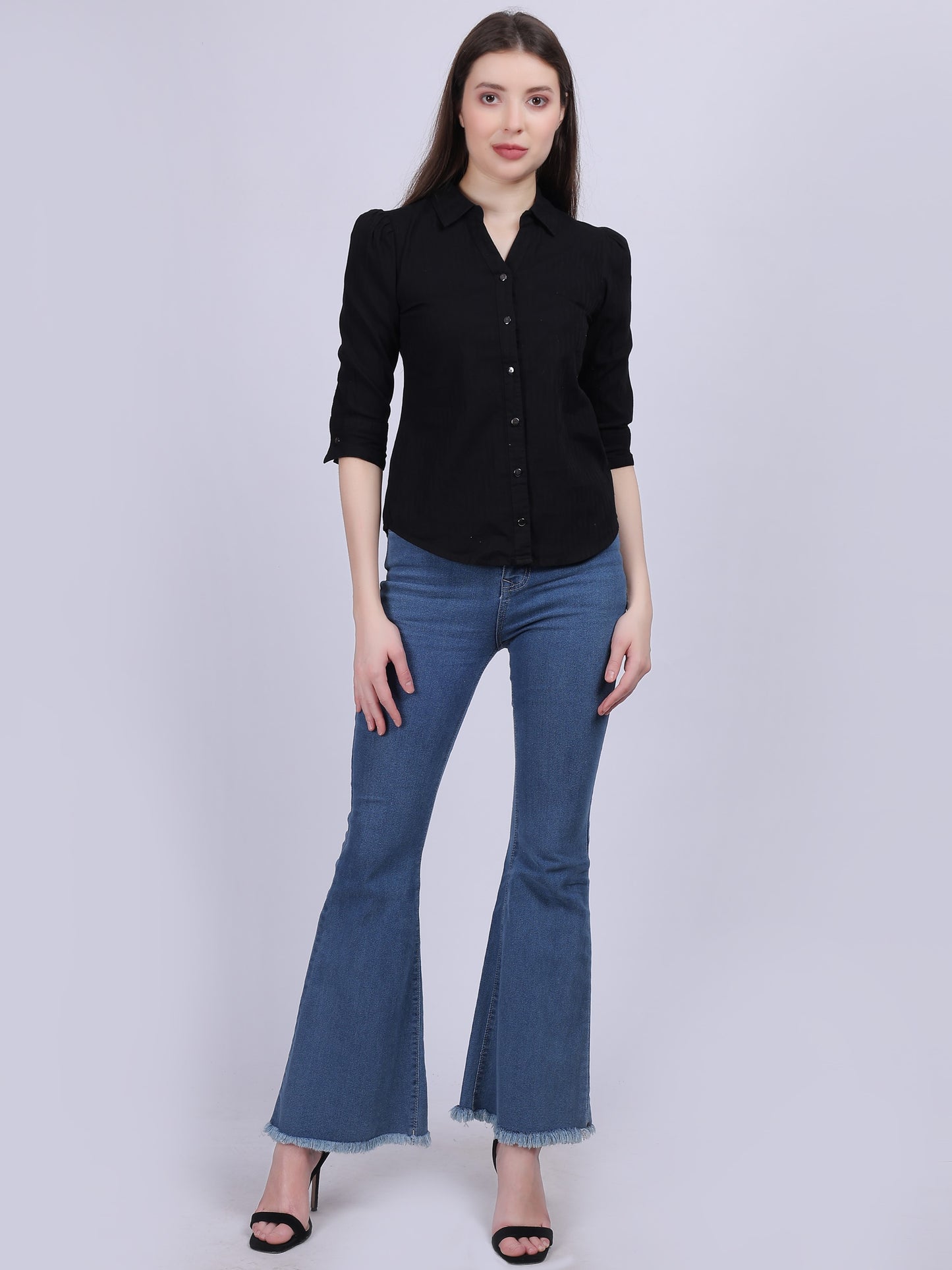 Casual Basic Fashion Textured Shirt