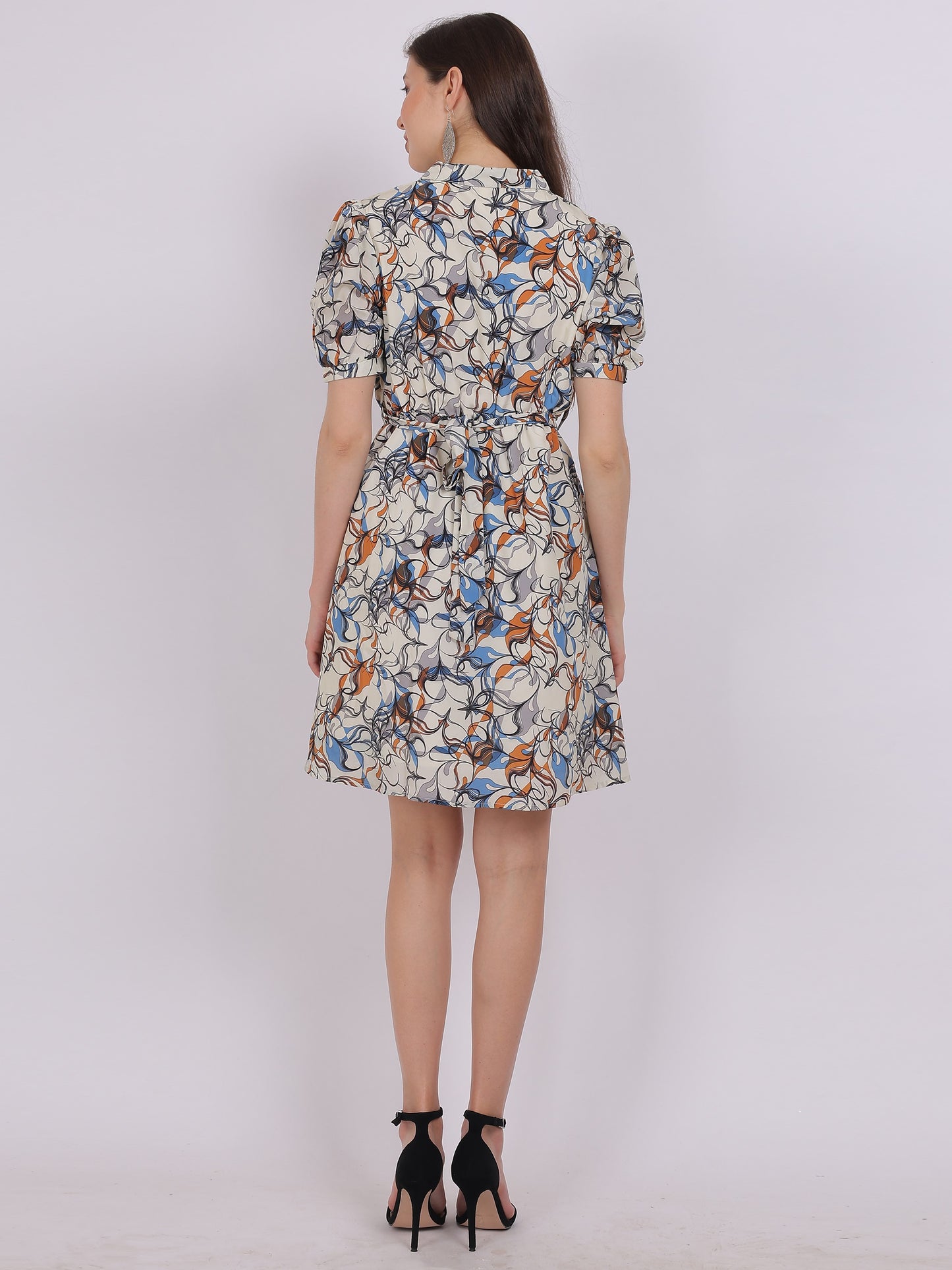 Abstract Print Fashion Dress