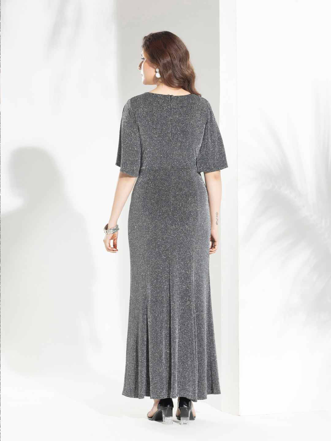 Silver Fashion Party Wear Bodyfit Dress