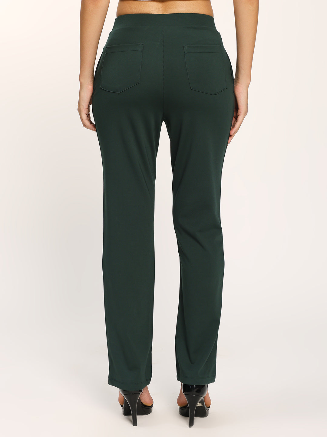 Bottle Green Cloudsoft Straight Fit Trouser Pants