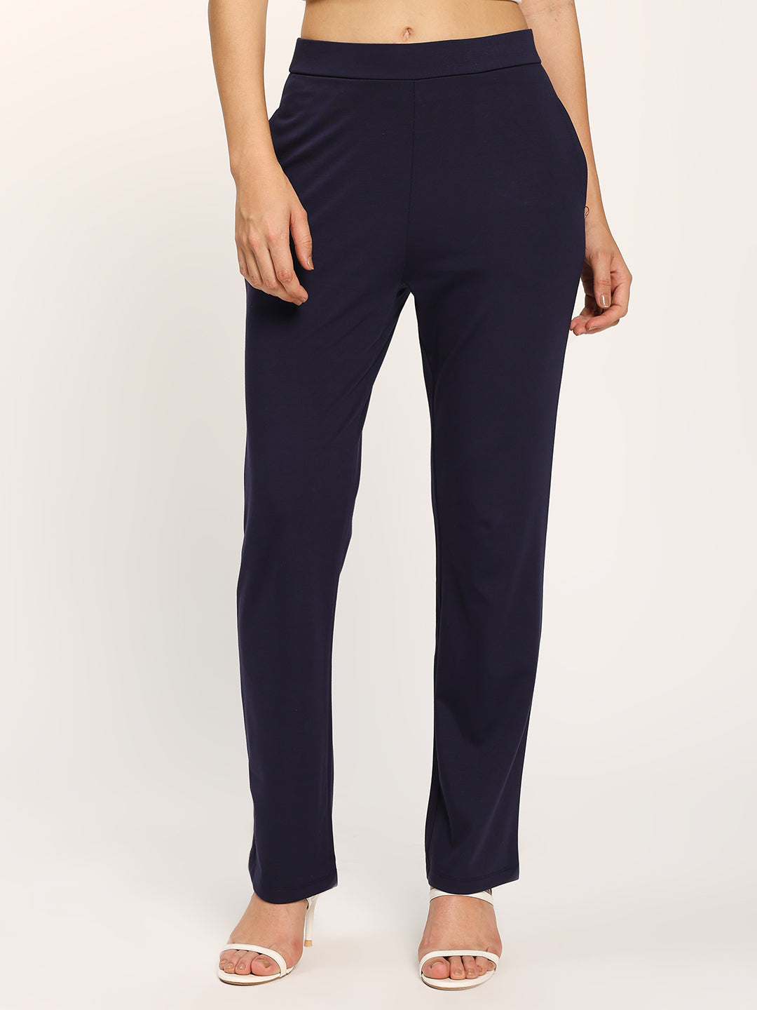 Navy Cloudsoft Straight Fit Trouser Pants
