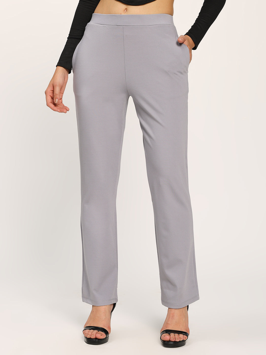 Grey Cloudsoft Straight Fit Trouser Pants