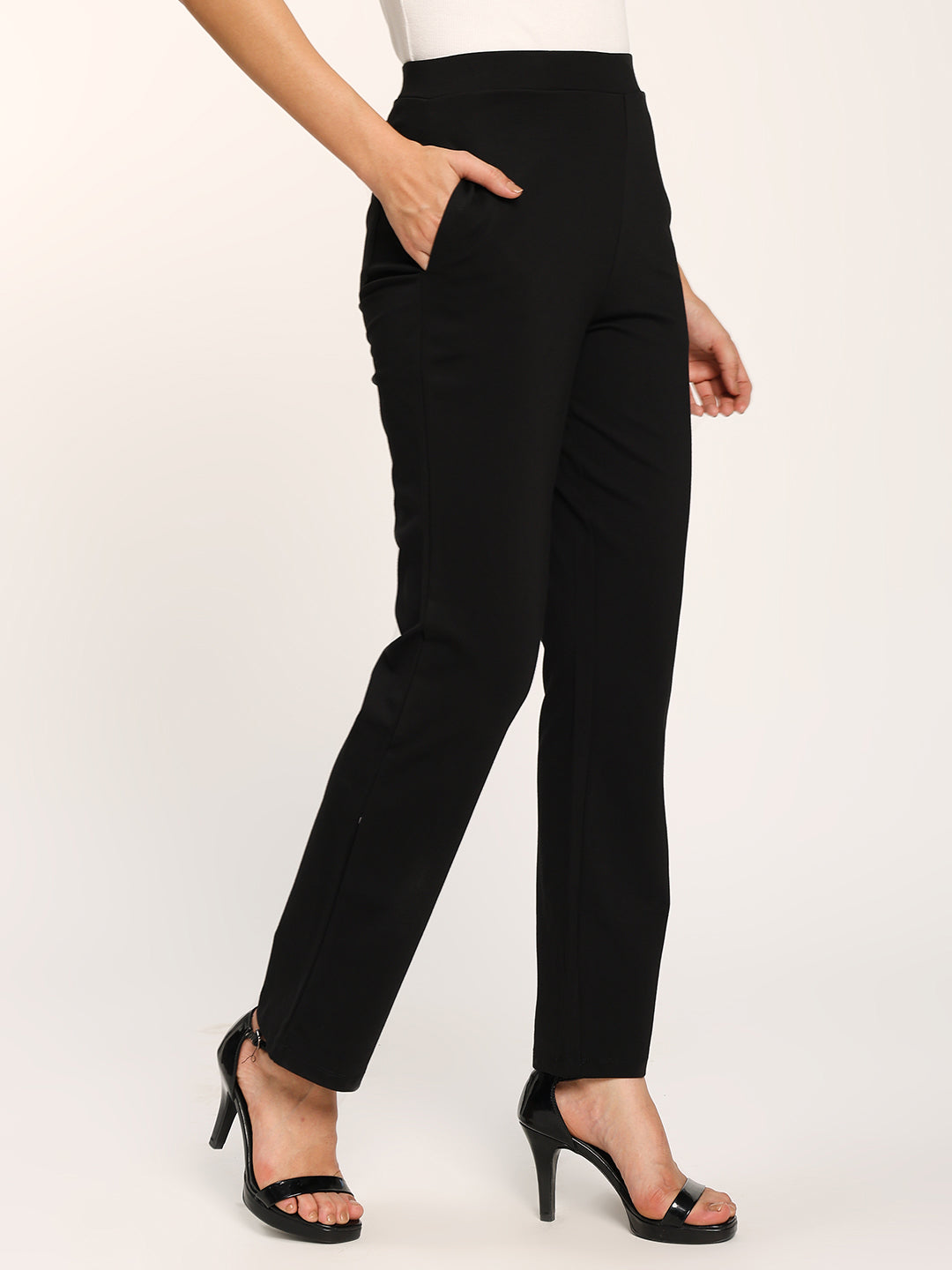 Black Cloudsoft Straight Fit Trouser Pants