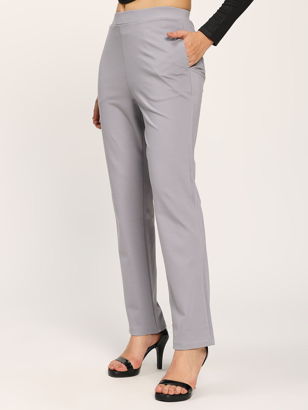 Grey Cloudsoft Straight Fit Trouser Pants