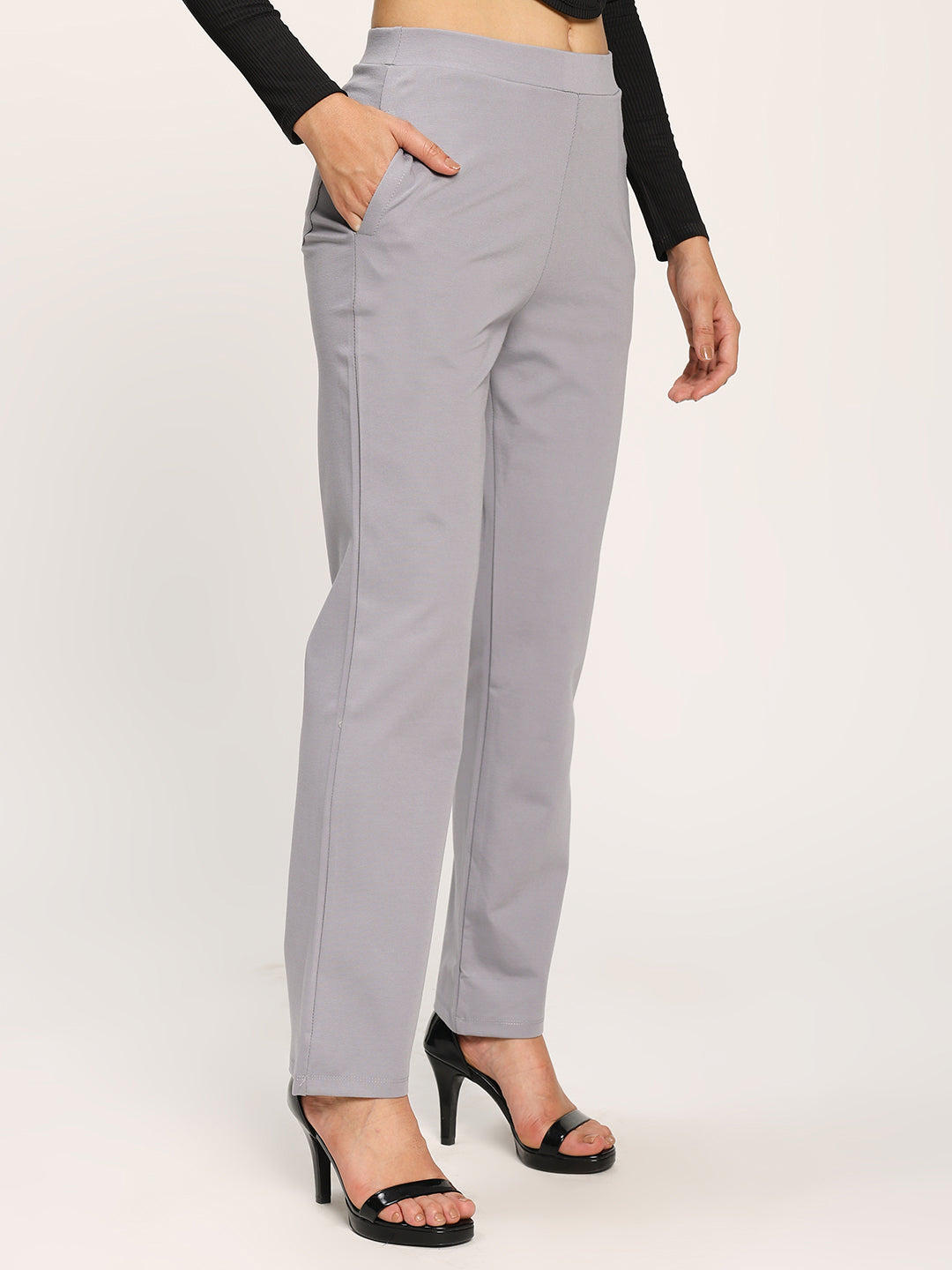 Grey Cloudsoft Straight Fit Trouser Pants