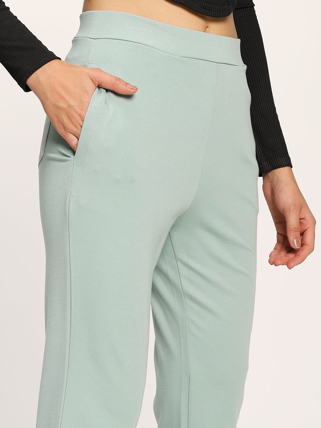 Sea Green Cloudsoft Straight Fit Trouser Pants