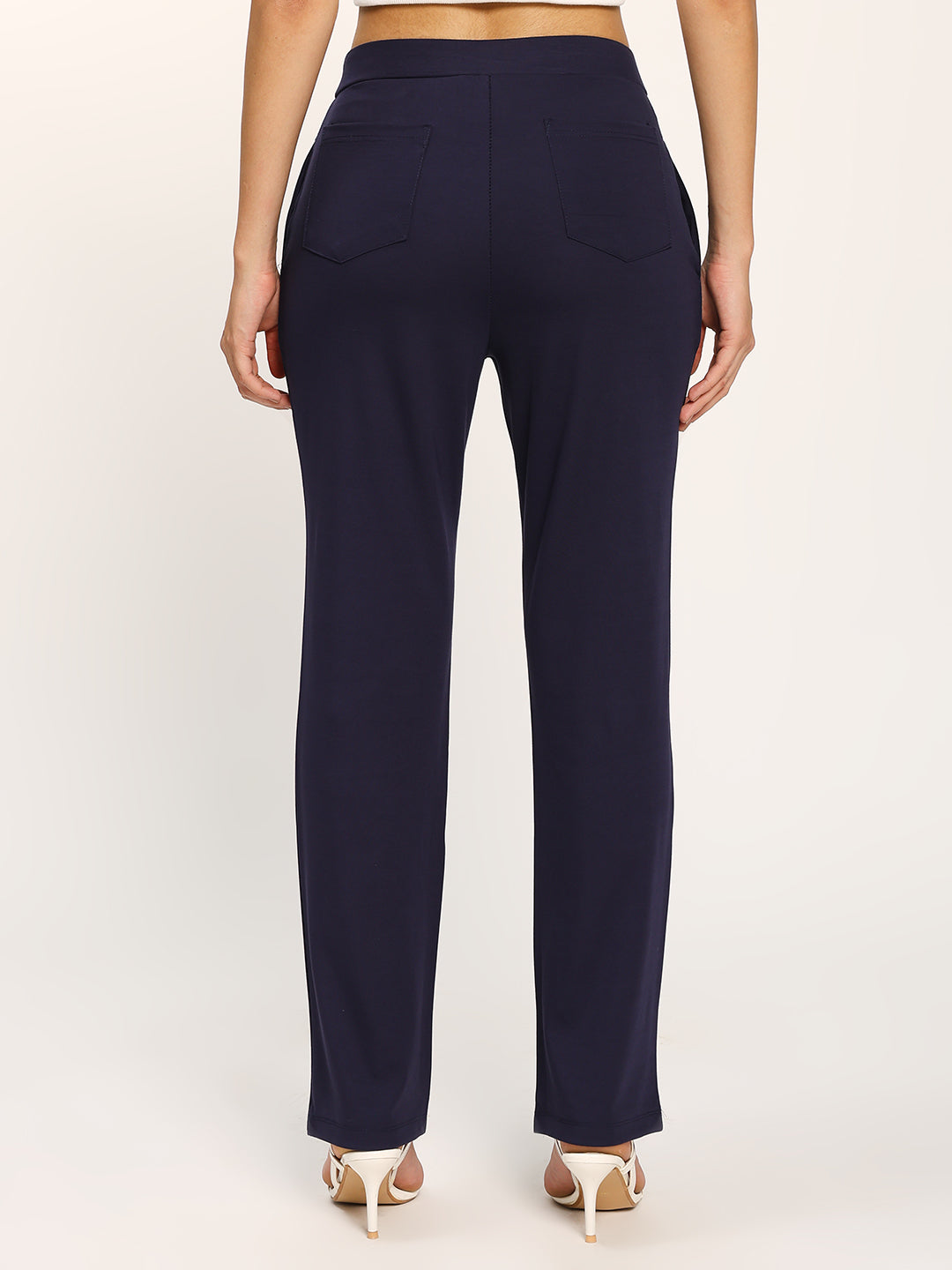 Navy Cloudsoft Straight Fit Trouser Pants