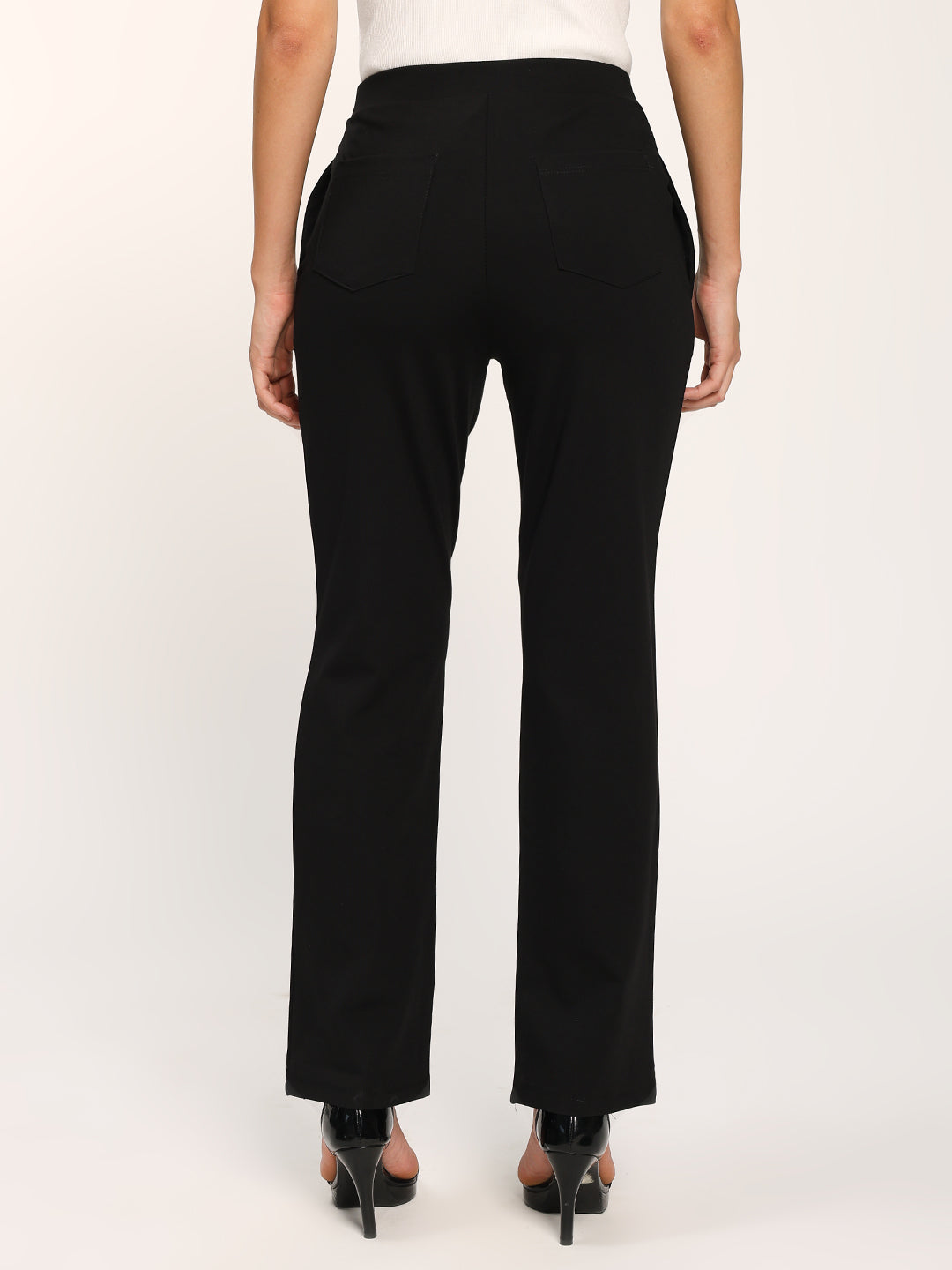Black Cloudsoft Straight Fit Trouser Pants