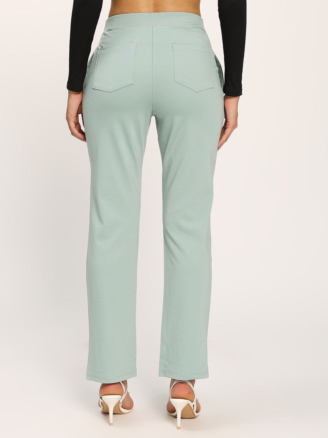 Sea Green Cloudsoft Straight Fit Trouser Pants
