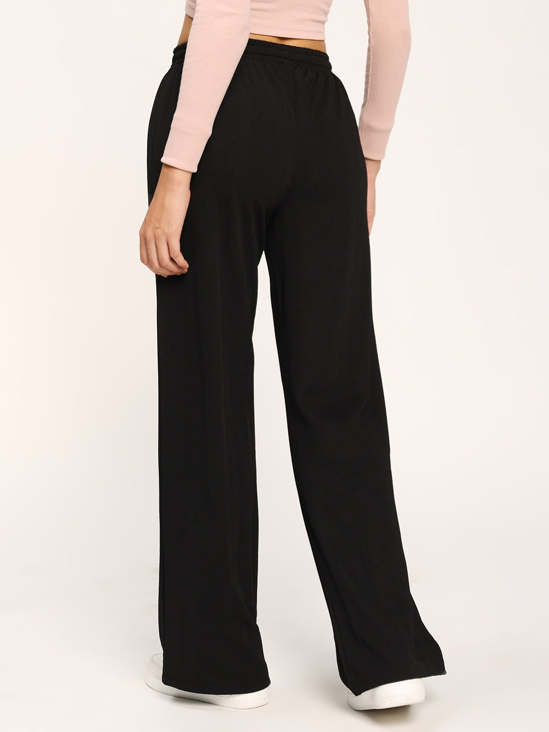 Black Straight Fit Fashion Pant