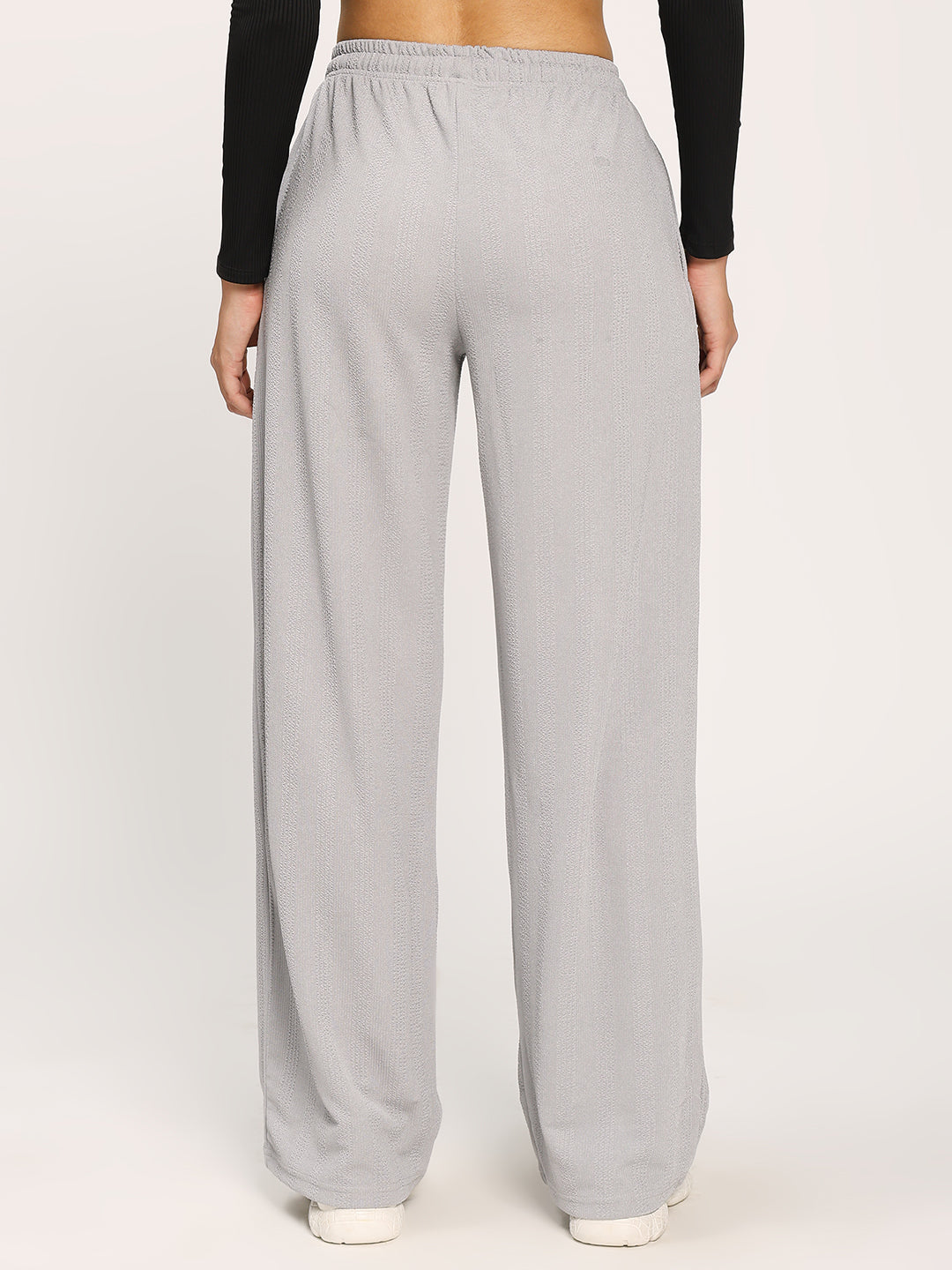 Grey Straight Fit Fashion Pant