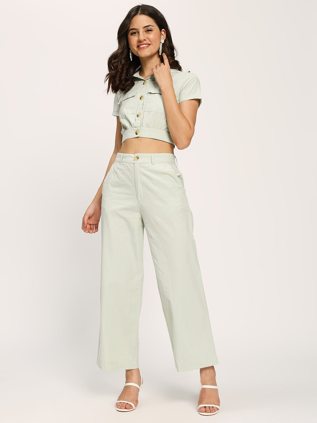 Green Fashion Cord Set