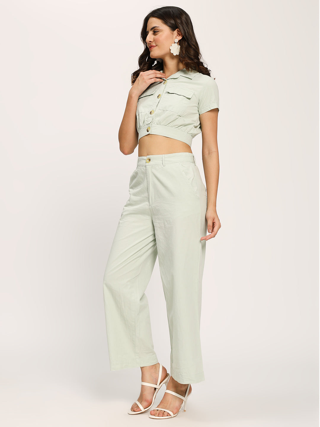 Green Fashion Cord Set