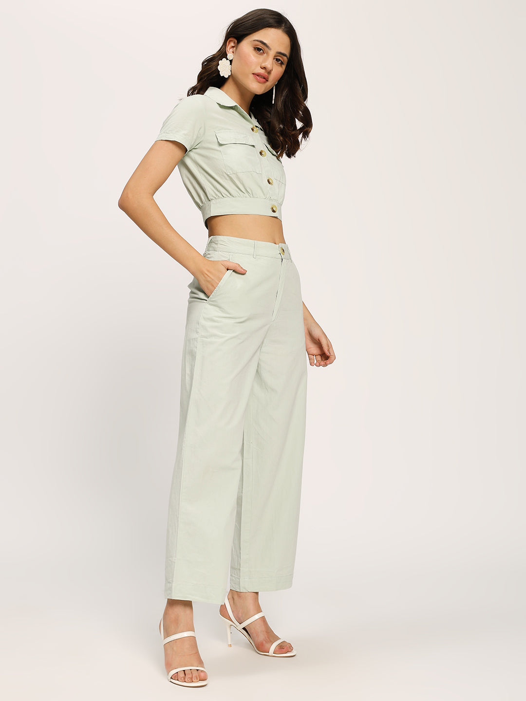 Green Fashion Cord Set