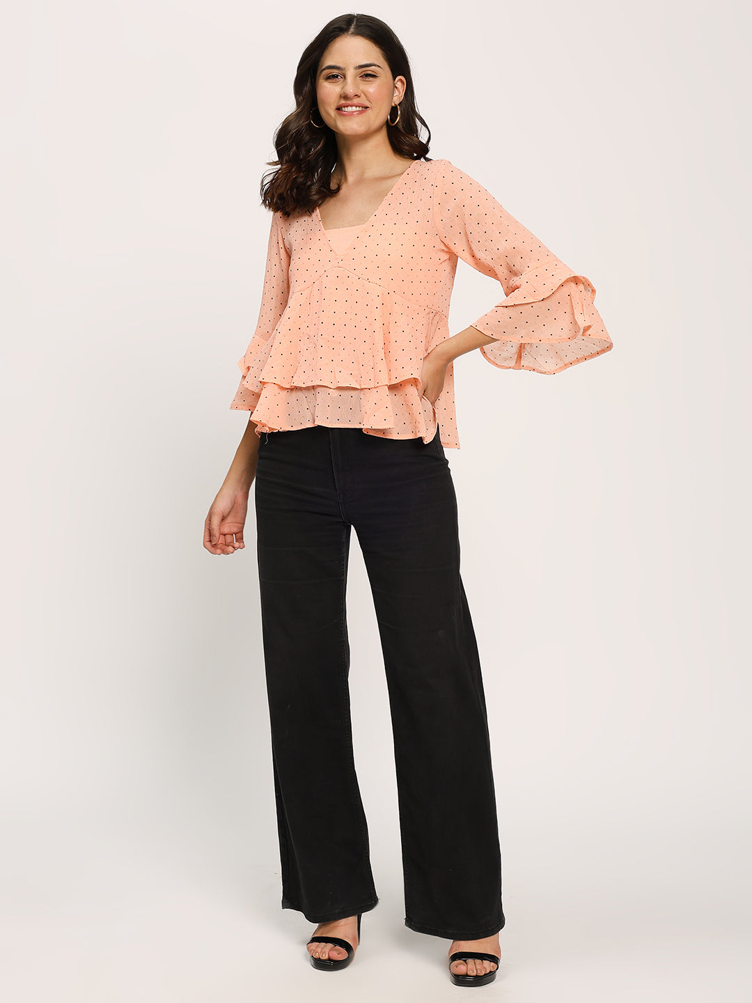 Pink Fashion Layered Top With Tube