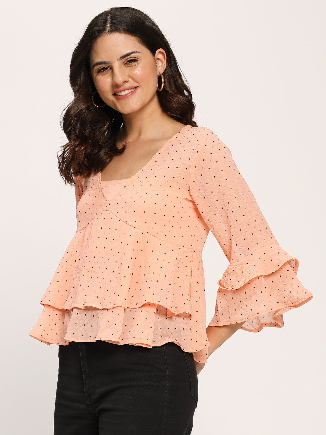 Pink Fashion Layered Top With Tube