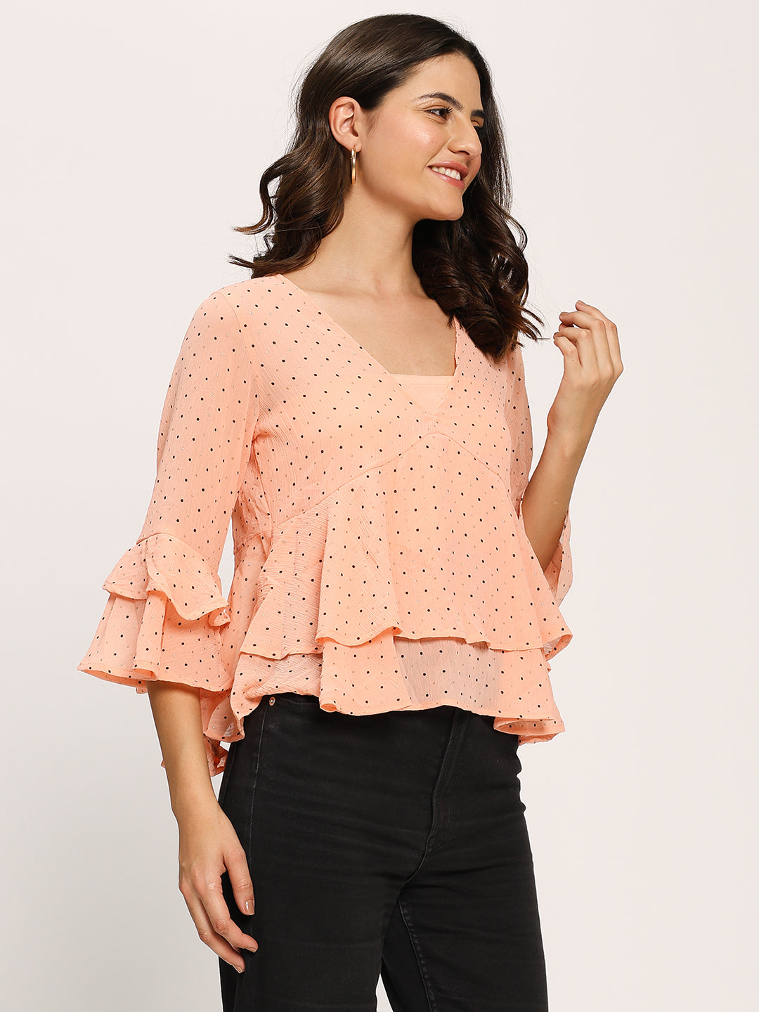 Pink Fashion Layered Top With Tube