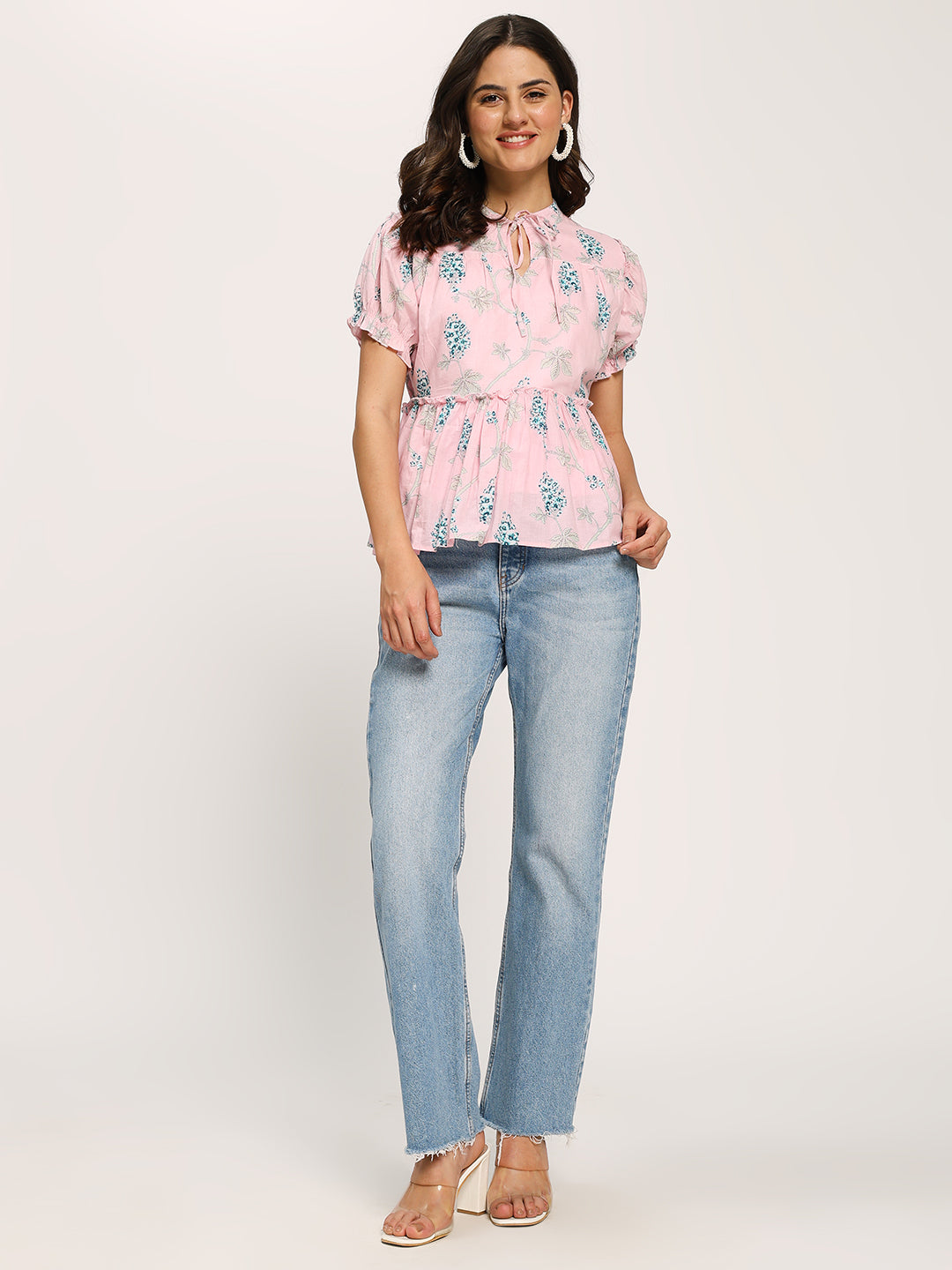 Pink Basic Fashion Casual Top