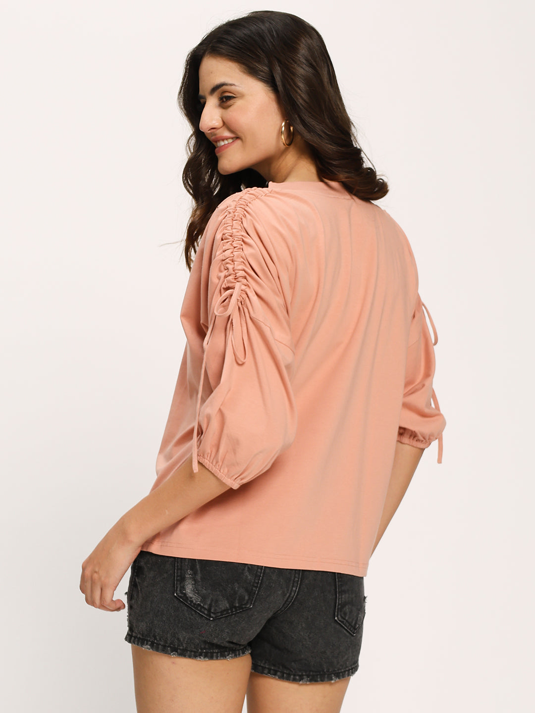 Pink Basic Fashion Casual Top With Stonework