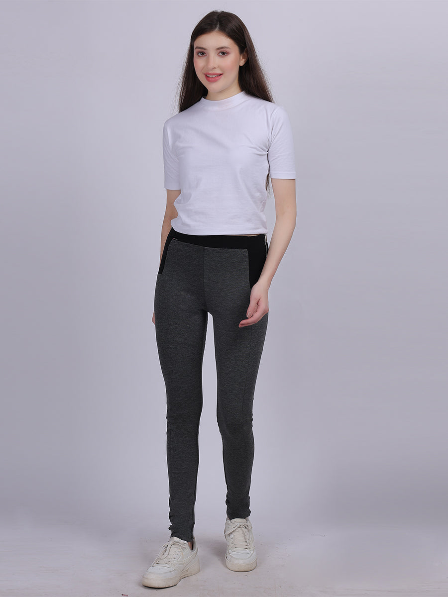 Dark Milange Narrow Fit Stretchable Jeggings