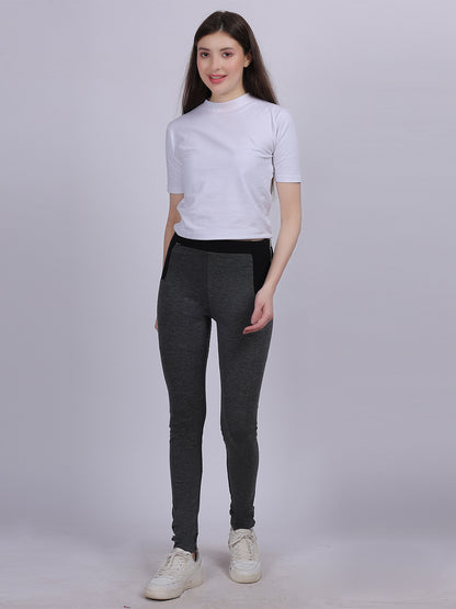 Dark Milange Narrow Fit Stretchable Jeggings