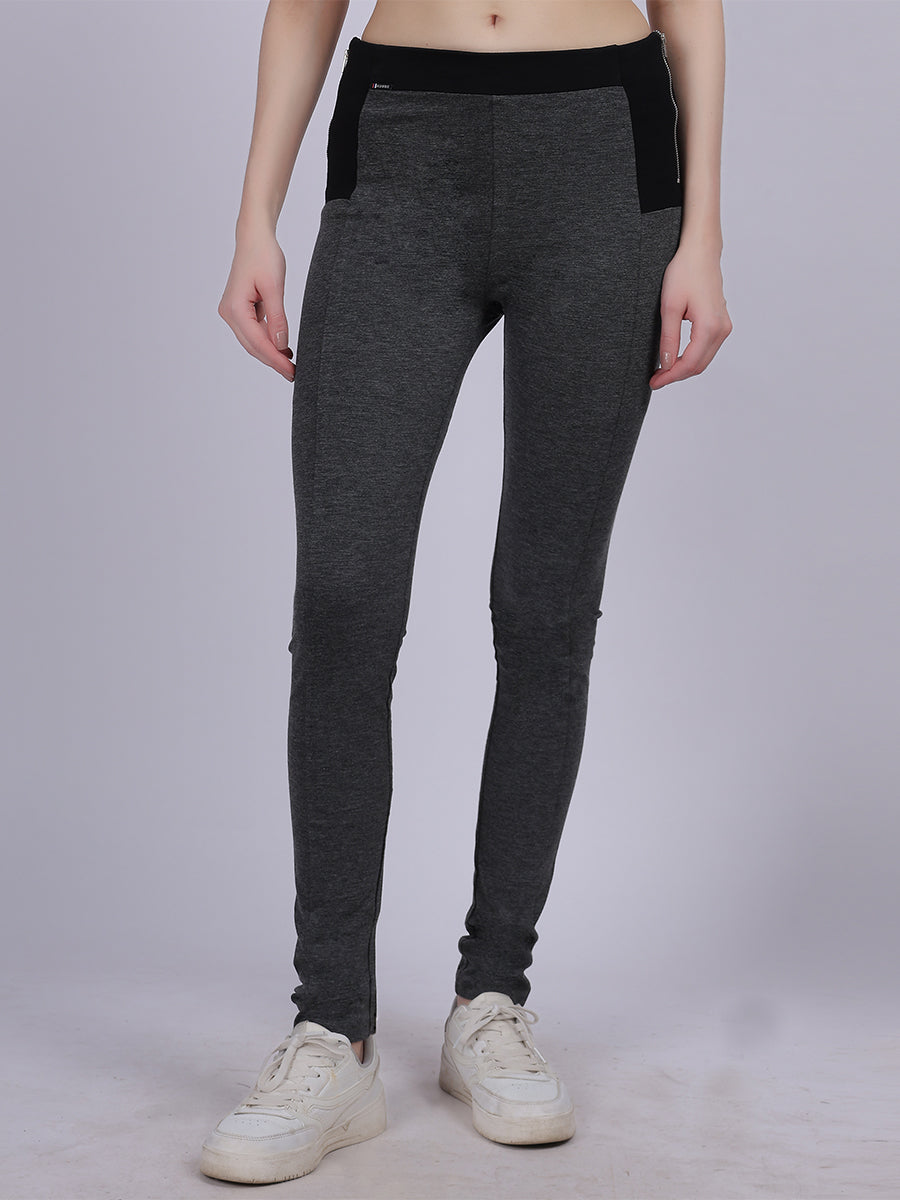 Dark Milange Narrow Fit Stretchable Jeggings