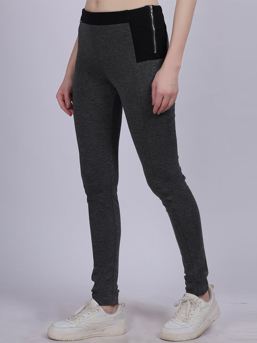 Dark Milange Narrow Fit Stretchable Jeggings