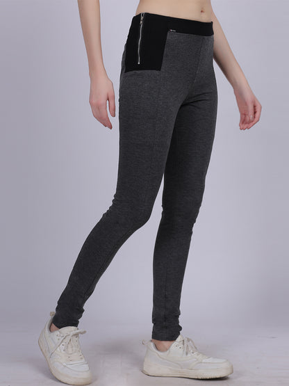 Dark Milange Narrow Fit Stretchable Jeggings