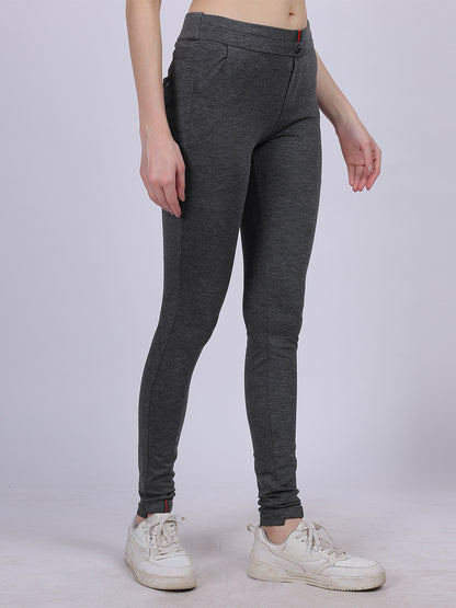 Dark Milange Narrow Fit Stretchable Jeggings