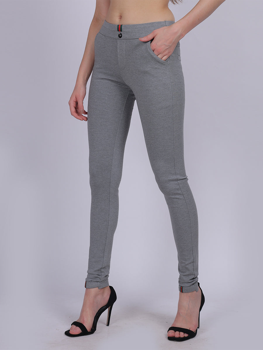 Light Milange Narrow Fit Stretchable Jeggings