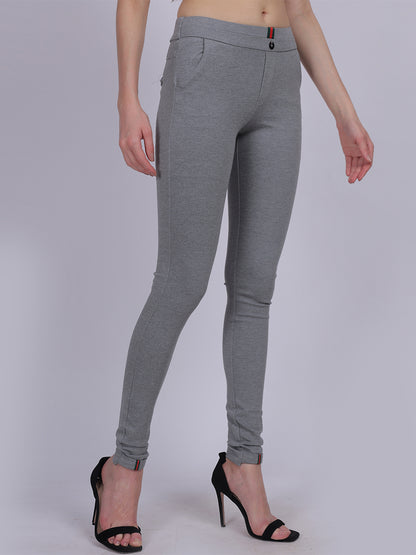 Light Milange Narrow Fit Stretchable Jeggings