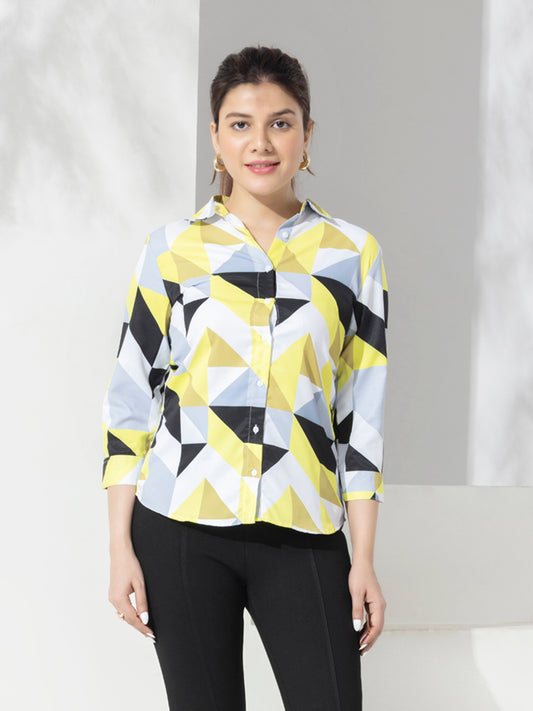 Geometric Print Casual Fashion Shirt