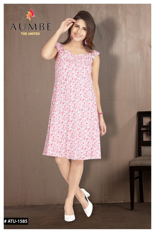 Pink Floral Print Sleeveless Dress