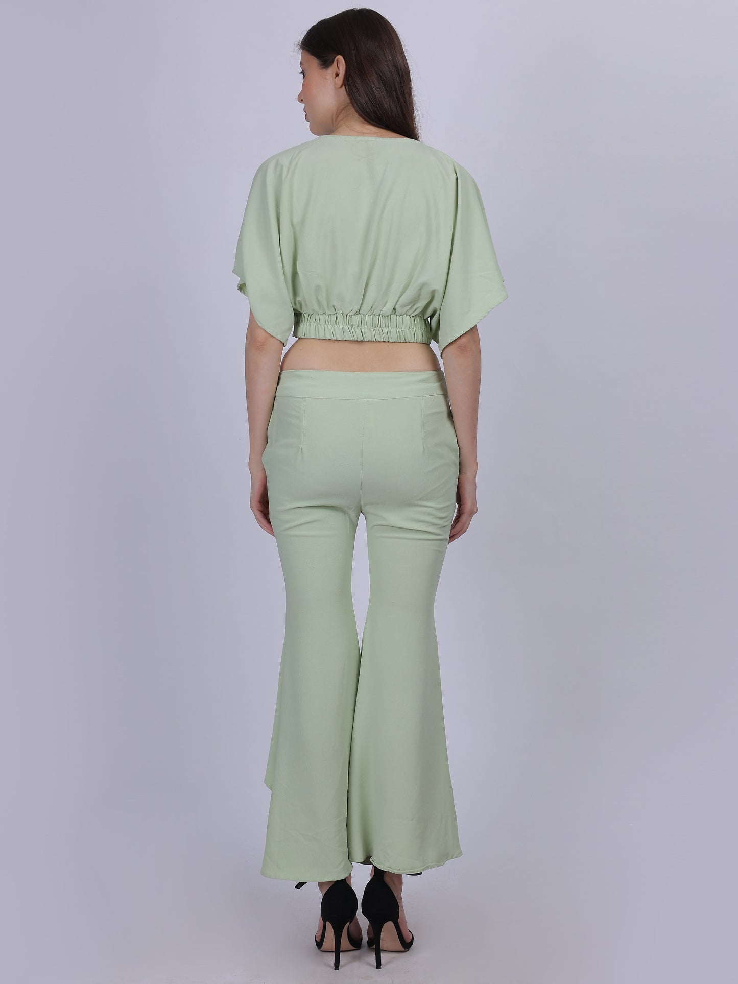 Green Fashion Co-ord-Set With Designer Pants