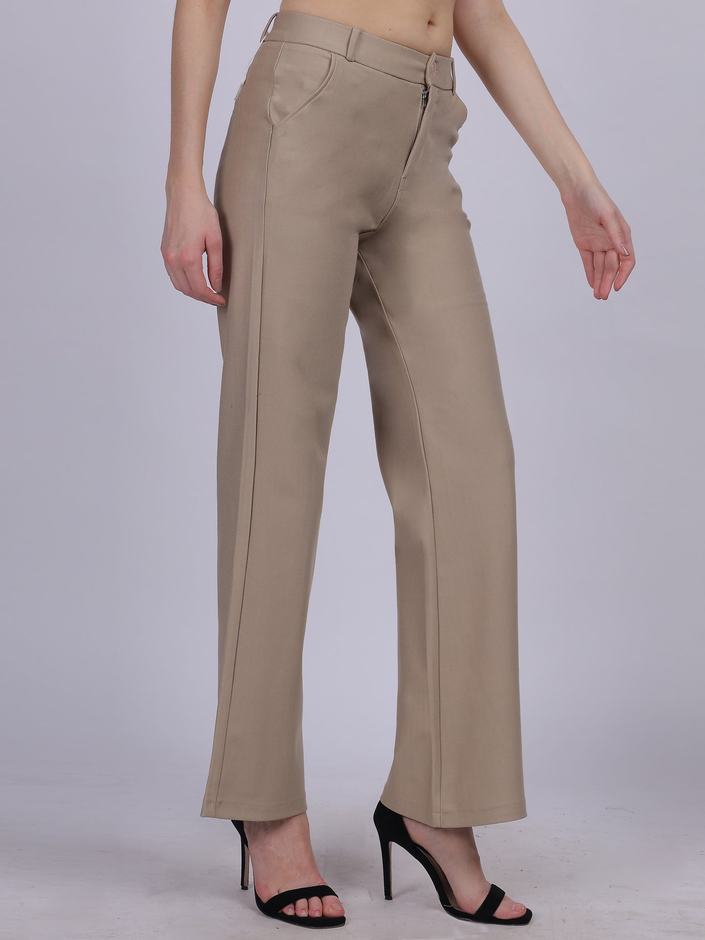 Straight Fit Stretchable Fashion Formal Pants