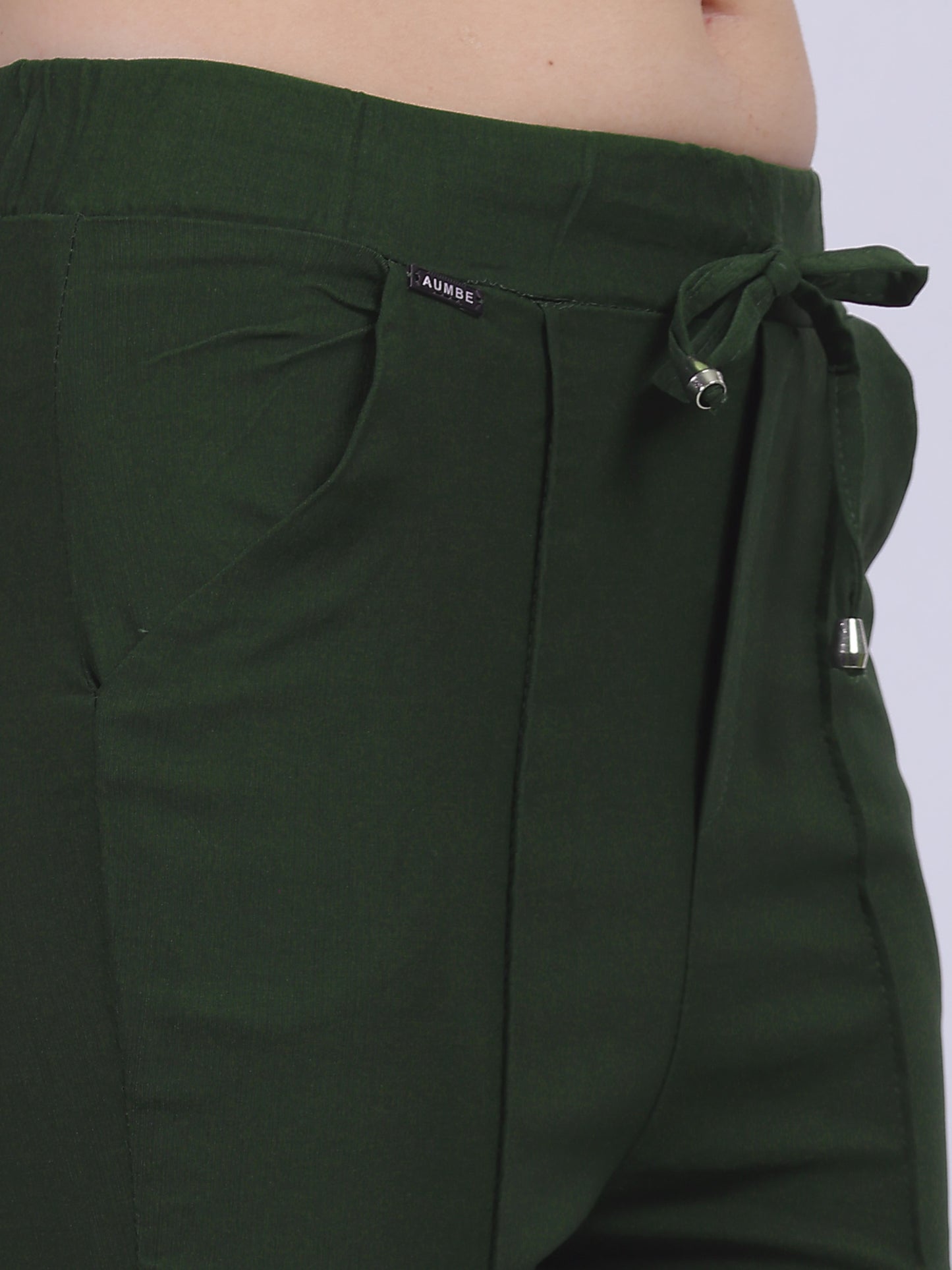 Olive Solid Narrow Fit Fashion Joggers