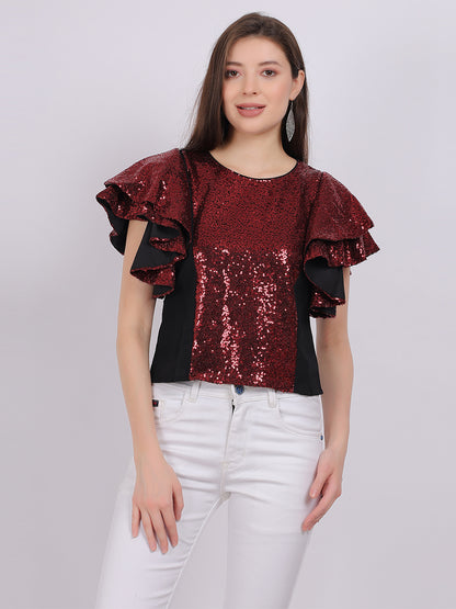 Party Wear Mix N Match Sequence Top