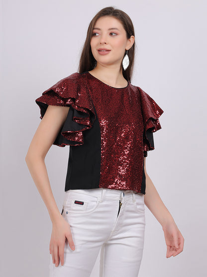 Party Wear Mix N Match Sequence Top