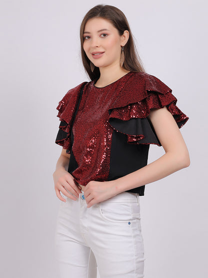 Party Wear Mix N Match Sequence Top