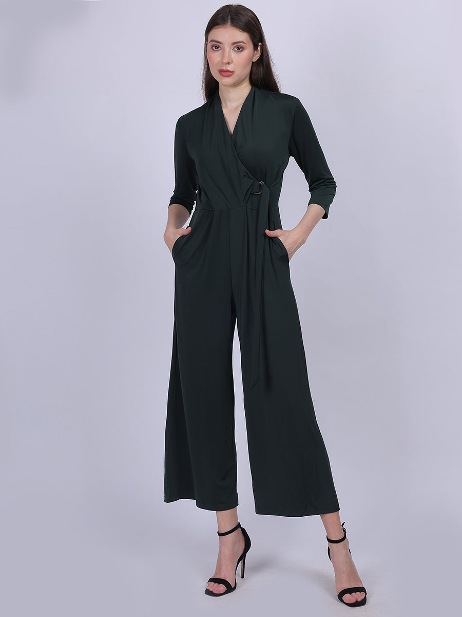 Green Straight Bottom Fashion Jumpsuit