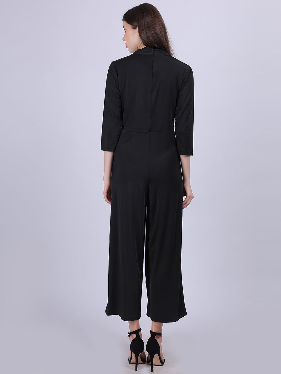 Black Straight Bottom Fashion Jumpsuit