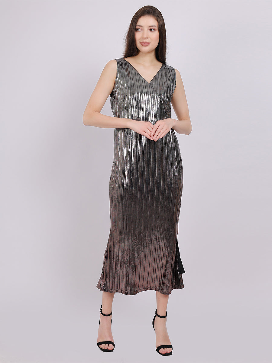 Solid Shaded Shimmer Bodyfit Fashion Dress