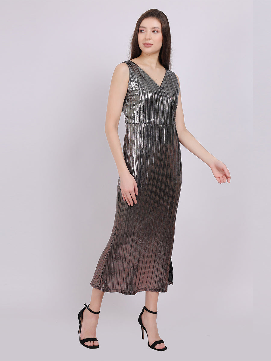 Solid Shaded Shimmer Bodyfit Fashion Dress