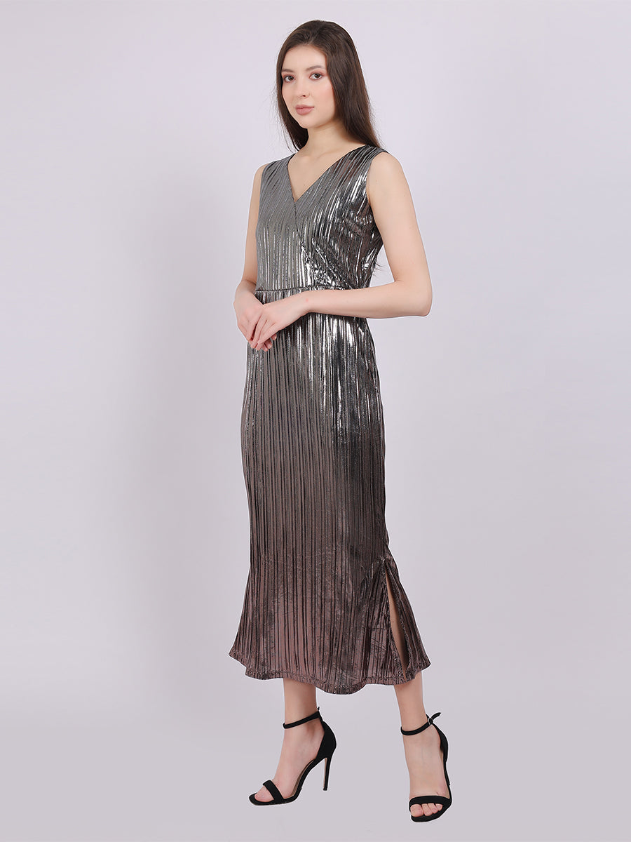 Solid Shaded Shimmer Bodyfit Fashion Dress